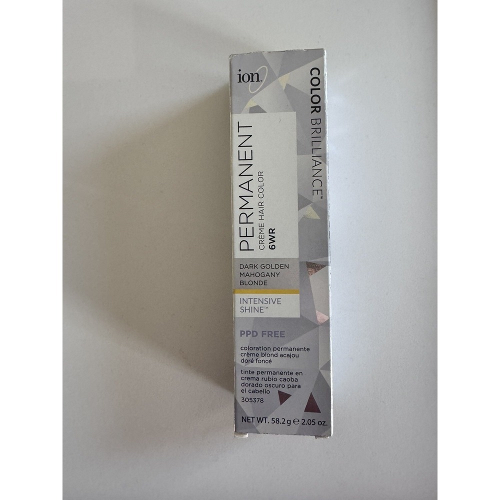 Ion 6WR Dark Golden Mahogany Blonde Permanent Crème Hair Color Full Coverage - Picture 7 of 8
